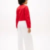 Gold-Button Denim Lady Jacket