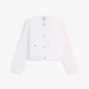 Gold-Button Denim Lady Jacket