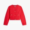 Gold-Button Denim Lady Jacket