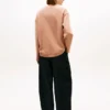 Gold-Button Interlock Sweatshirt