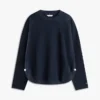 Gold-Button Interlock Sweatshirt