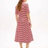 Gold-Button Polo Midi Dress