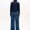 Gold-Button Ponte Multi-Pocket Jacket