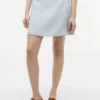 Gold-Button Tweed Mini Skirt