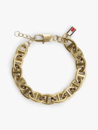 Gold-Plated Mariner-Link Chain Bracelet