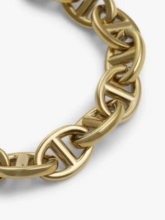 Gold-Plated Mariner-Link Chain Bracelet