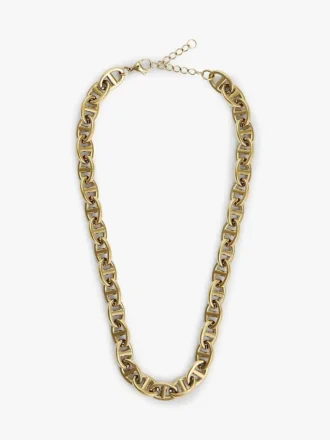 Gold-Plated Mariner-Link Chain Necklace