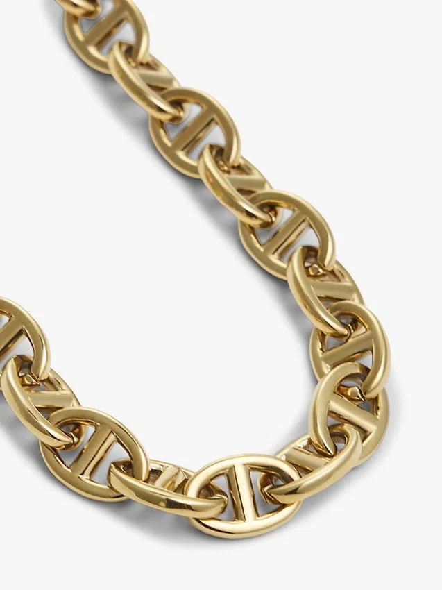 Gold-Plated Mariner-Link Chain Necklace Gold-Plated Mariner-Link Chain Necklace