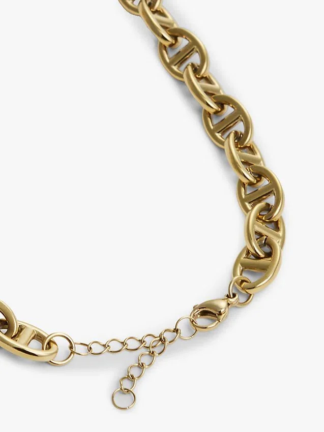 Gold-Plated Mariner-Link Chain Necklace Gold-Plated Mariner-Link Chain Necklace