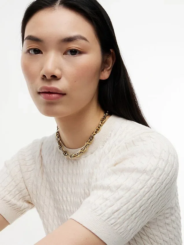 Gold-Plated Mariner-Link Chain Necklace Gold-Plated Mariner-Link Chain Necklace