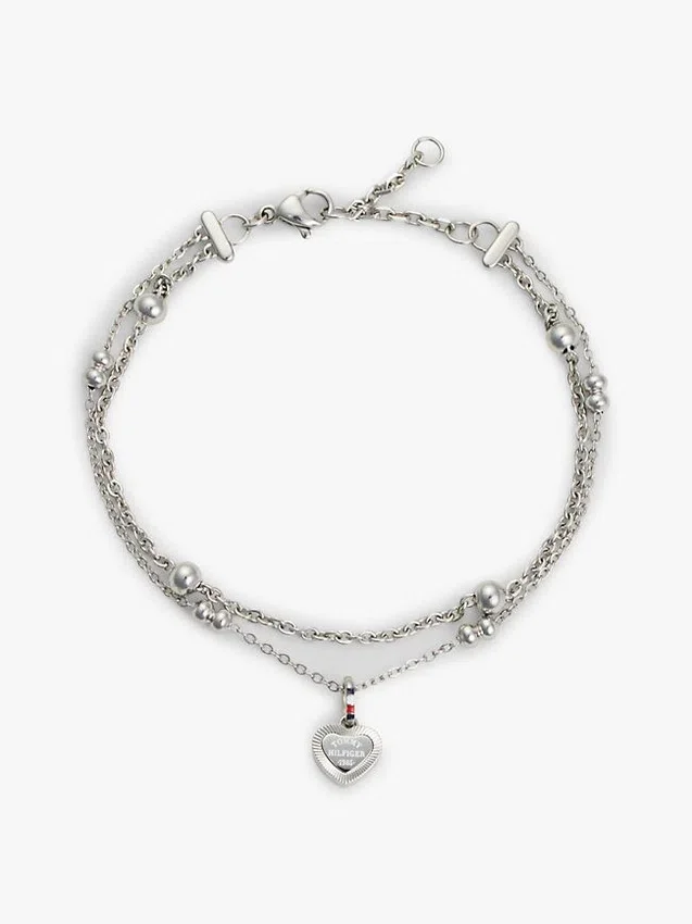 Heart Charm Double-Layered Bracelet Heart Charm Double-Layered Bracelet