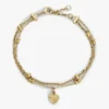 Heart Charm Double-Layered Bracelet Heart Charm Double-Layered Bracelet