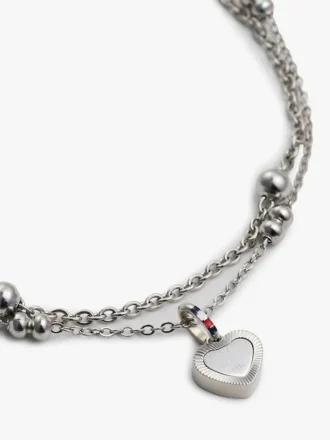 Heart Charm Double-Layered Bracelet