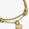 Heart Charm Double-Layered Bracelet Heart Charm Double-Layered Bracelet
