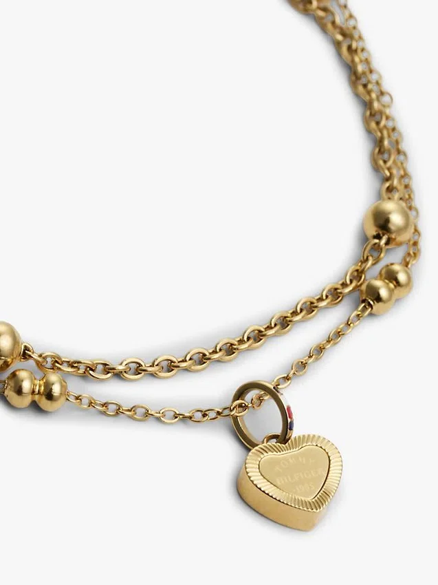 Heart Charm Double-Layered Bracelet Heart Charm Double-Layered Bracelet