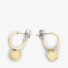 Heart Charm Hoop Earring Heart Charm Hoop Earring