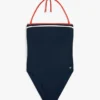 High-Cut Halter One-Piece Swimsuit
