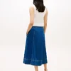 High-Rise Flared Denim Midi Skirt High-Rise Flared Denim Midi Skirt