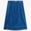 High-Rise Flared Denim Midi Skirt High-Rise Flared Denim Midi Skirt