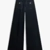 High-Rise Stretch Wide Leg Utility Jean
