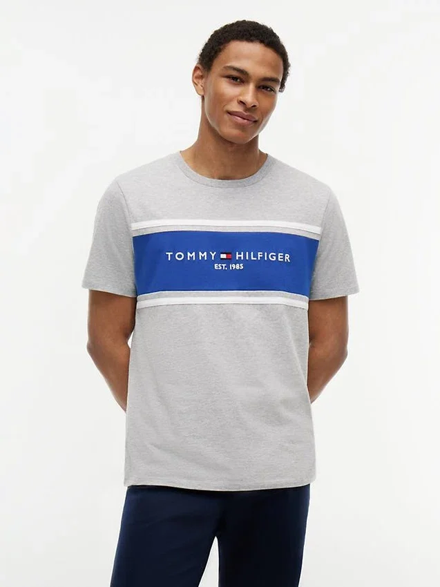 Hilfiger Block Stripe Logo T-Shirt Hilfiger Block Stripe Logo T-Shirt