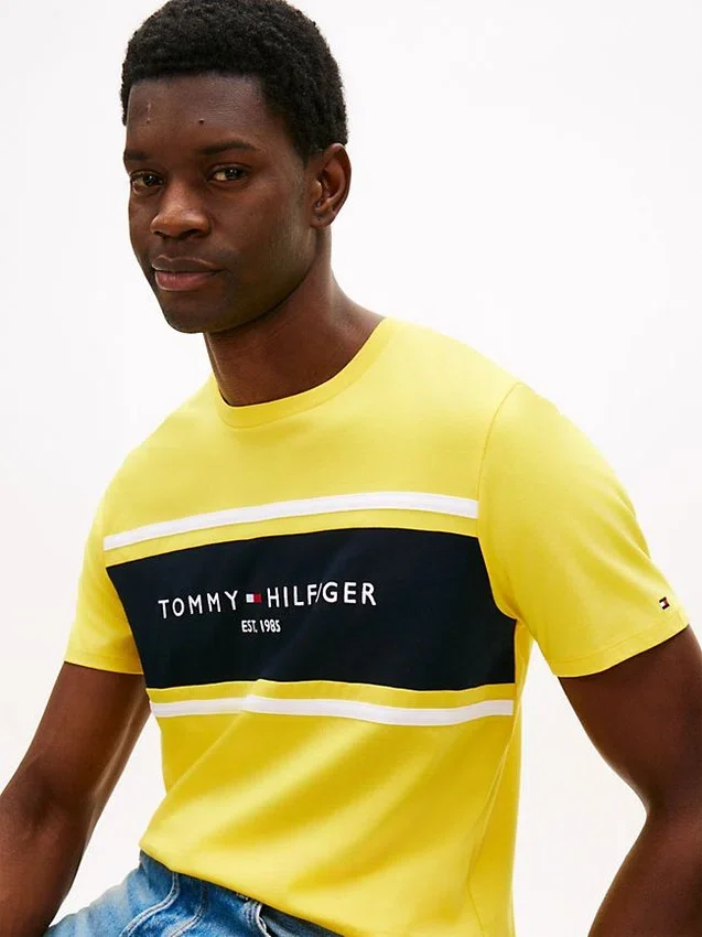 Hilfiger Block Stripe Logo T-Shirt Hilfiger Block Stripe Logo T-Shirt
