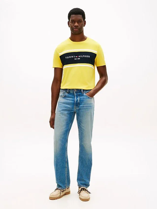 Hilfiger Block Stripe Logo T-Shirt Hilfiger Block Stripe Logo T-Shirt