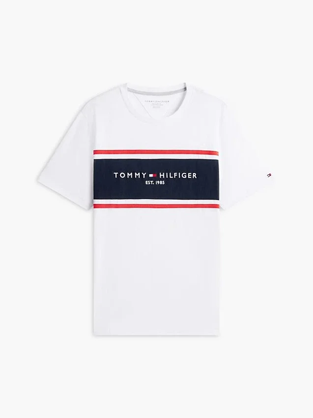 Hilfiger Block Stripe Logo T-Shirt Hilfiger Block Stripe Logo T-Shirt