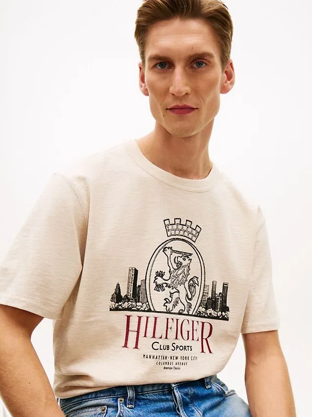 Hilfiger Crest Graphic Slub T-Shirt Hilfiger Crest Graphic Slub T-Shirt