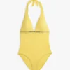 Hilfiger Logo Halter One-Piece Swimsuit