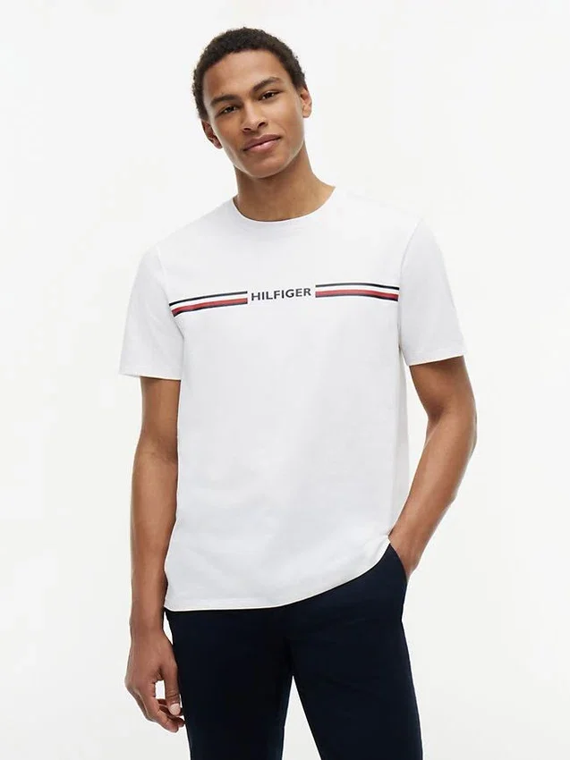 Hilfiger Signature Stripe Logo T-Shirt Hilfiger Signature Stripe Logo T-Shirt