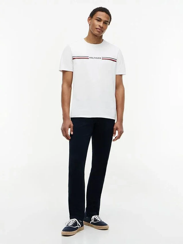Hilfiger Signature Stripe Logo T-Shirt Hilfiger Signature Stripe Logo T-Shirt