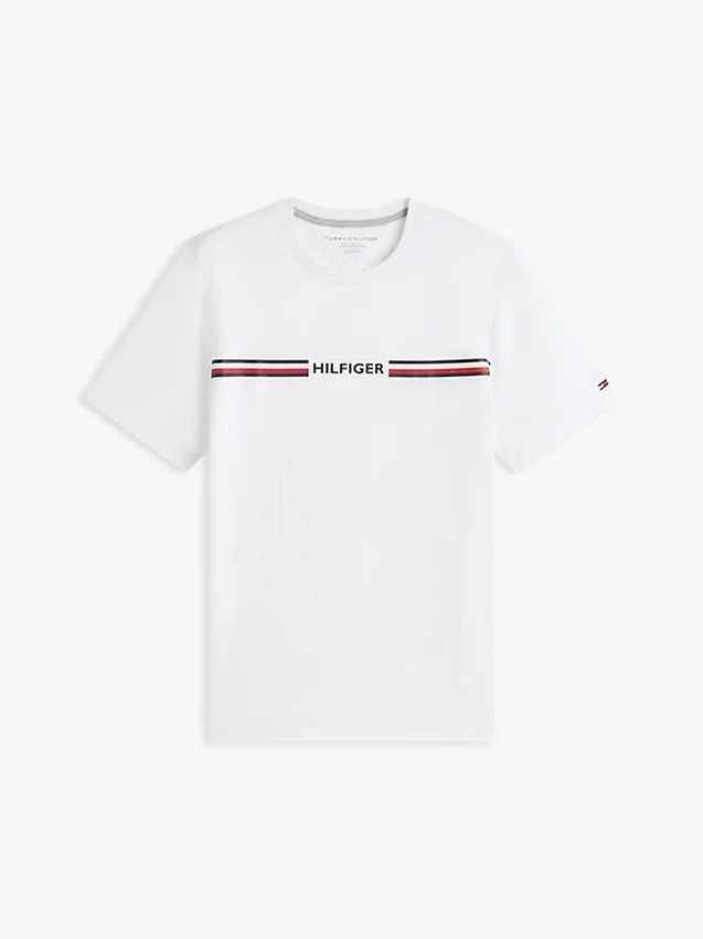 Hilfiger Signature Stripe Logo T-Shirt Hilfiger Signature Stripe Logo T-Shirt