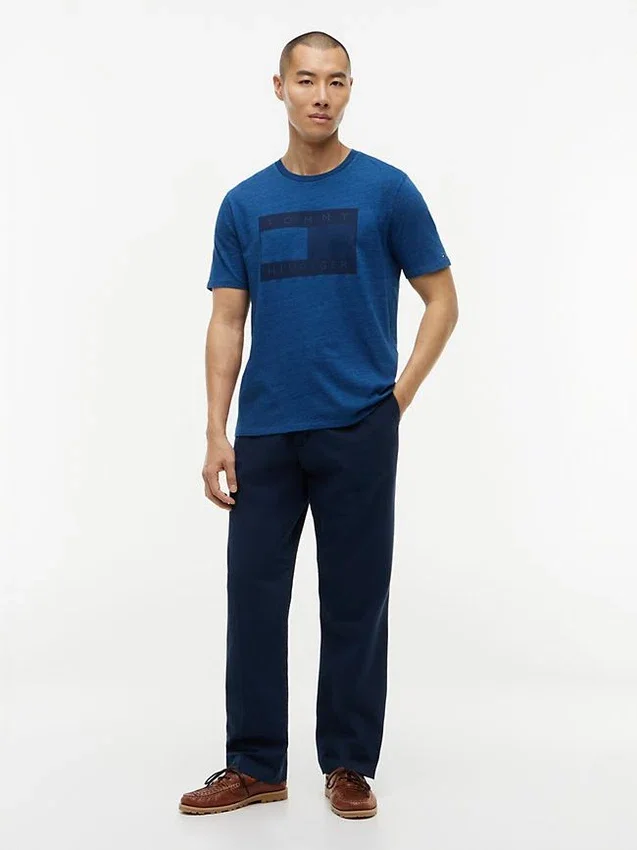Indigo-Dyed Flag Logo T-Shirt Indigo-Dyed Flag Logo T-Shirt