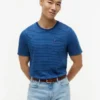 Indigo-Dyed Striped Pocket T-Shirt Indigo-Dyed Striped Pocket T-Shirt