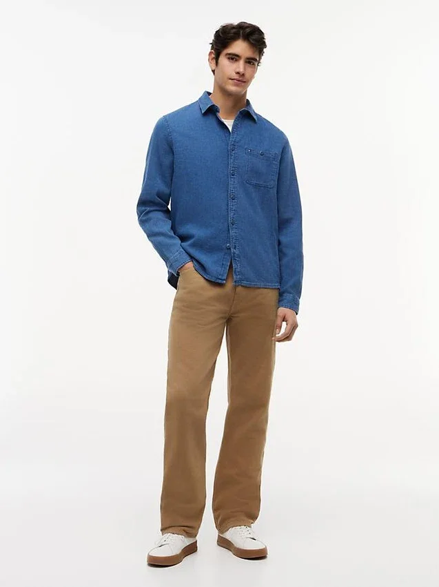 Indigo-Dyed Waffle Denim Shirt Indigo-Dyed Waffle Denim Shirt