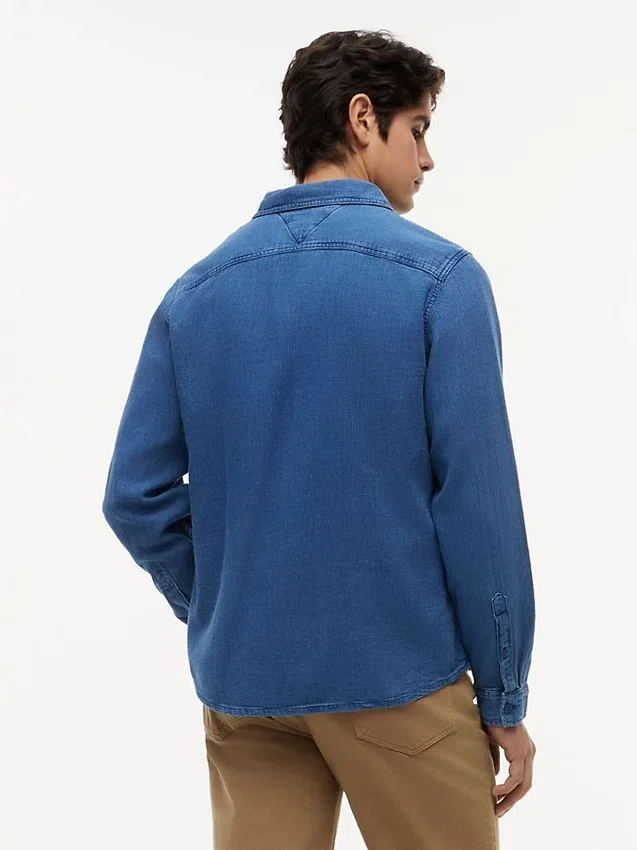 Indigo-Dyed Waffle Denim Shirt Indigo-Dyed Waffle Denim Shirt