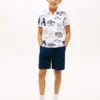 Kids’ Allover Logo Stretch Polo