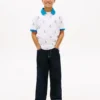 Kids’ Allover Nautical Logo Stretch Polo Kids’ Allover Nautical Logo Stretch Polo
