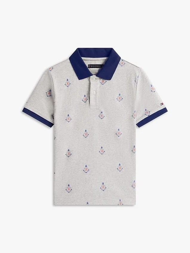 Kids’ Allover Nautical Logo Stretch Polo Kids’ Allover Nautical Logo Stretch Polo