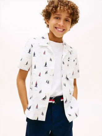 Kids’ Allover Sailing Stretch Shirt