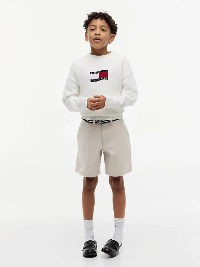 Kids’ Belted Baggy Stretch Chino Short Kids’ Belted Baggy Stretch Chino Short