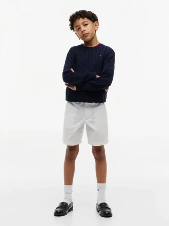 Kids’ Belted Baggy Stretch Chino Short
