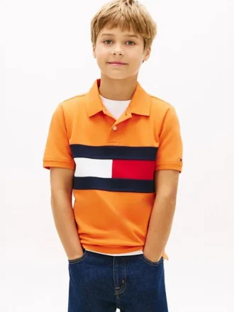 Kids’ Colorblock Flag Stretch Polo