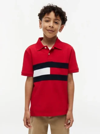 Kids’ Colorblock Flag Stretch Polo