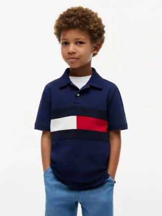 Kids’ Colorblock Flag Stretch Polo