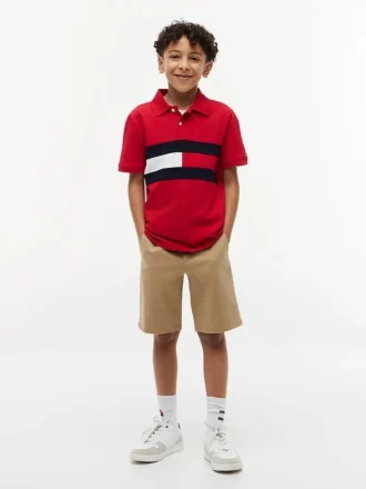 Kids’ Colorblock Flag Stretch Polo