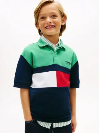 Kids’ Colorblock Rugby Polo