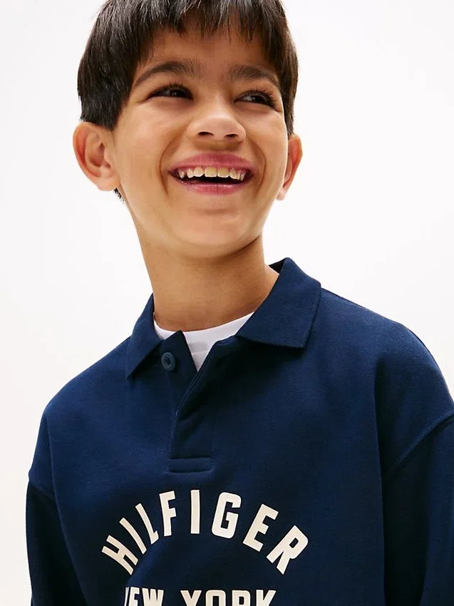 Kids’ Curved Hilfiger Graphic Sweatshirt Kids’ Curved Hilfiger Graphic Sweatshirt