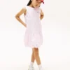 Kids’ Embroidered Eyelet Bow Dress